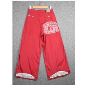 Vintage Kikwear Kdub Nylon Rave Baggy Wide Leg Pants Raver 30x29